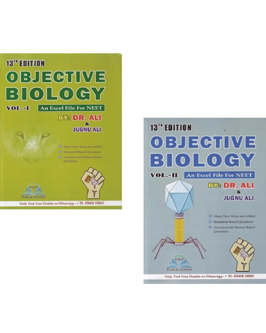     			Dr. Ali Objective Biology Vol 1 & 2, NEET Guide Book by Dr. Ali & Jugnu Ali (Set of 2 Book) 13th Edition(2025) - Neet Biology