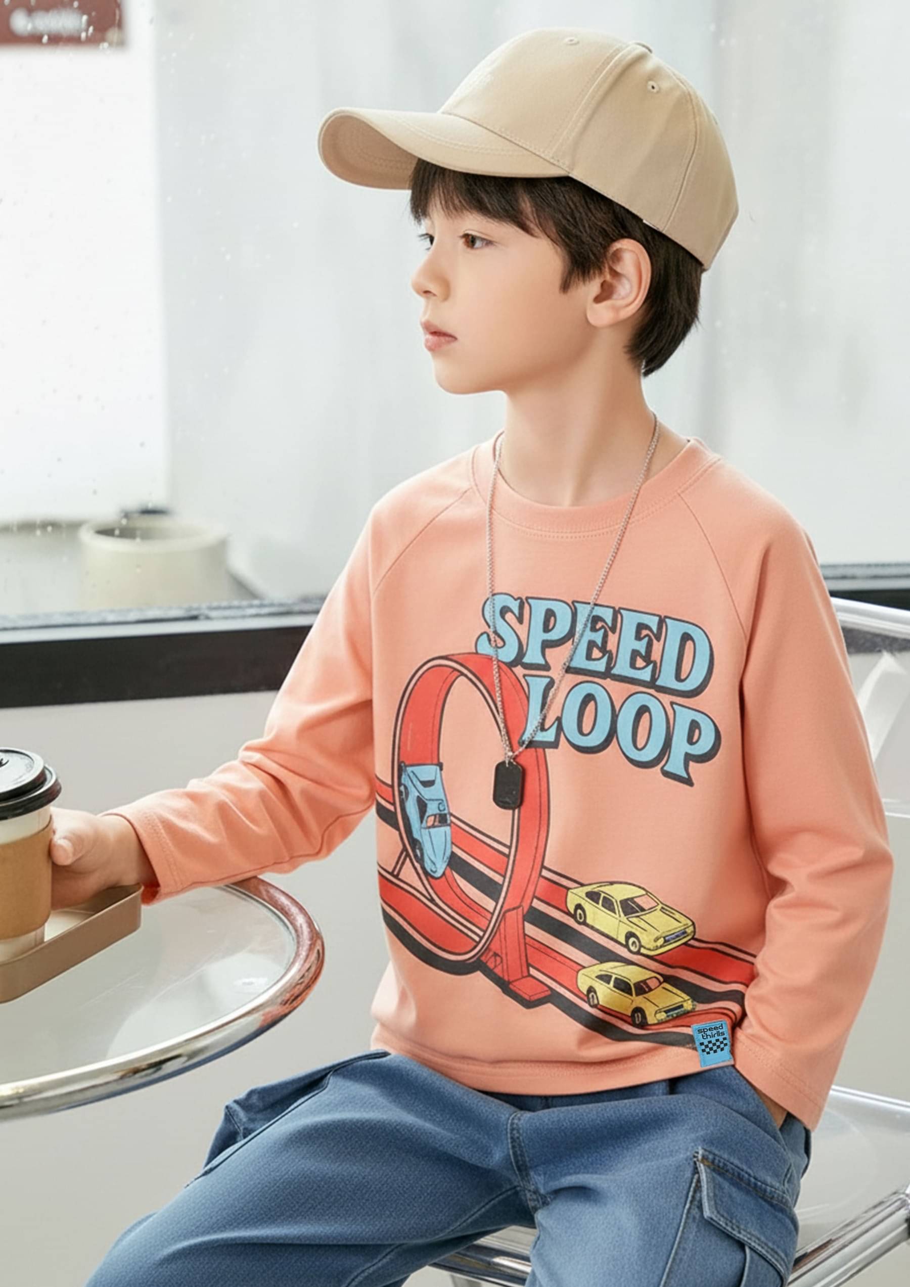    			FROSEN FOX Pack of 1 Boys Cotton T-Shirt ( Coral )