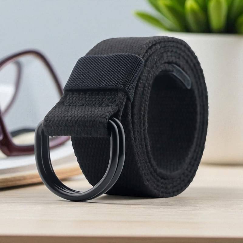 Generic - Black Canvas Men's Casual Belt ( Pack of 1 ) Generic - Black Canvas Men's Casual Belt ( Pack of 1 )