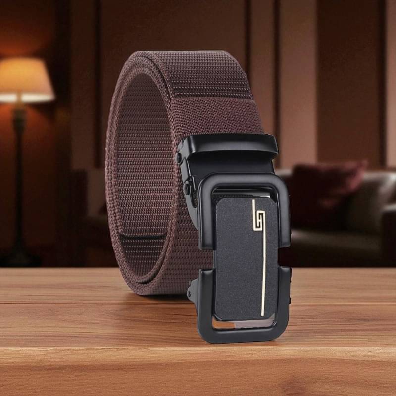     			Generic - Brown Canvas Men's Casual Belt ( Pack of 1 )