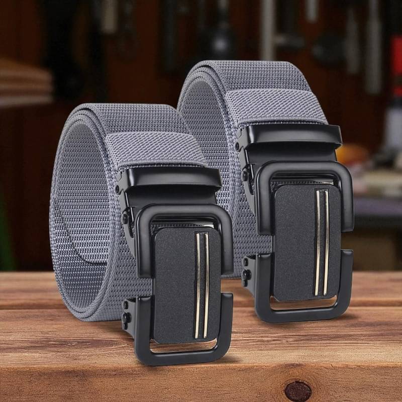 Generic - Gray Canvas Men's Casual Belt ( Pack of 2 ) Generic - Gray Canvas Men's Casual Belt ( Pack of 2 )