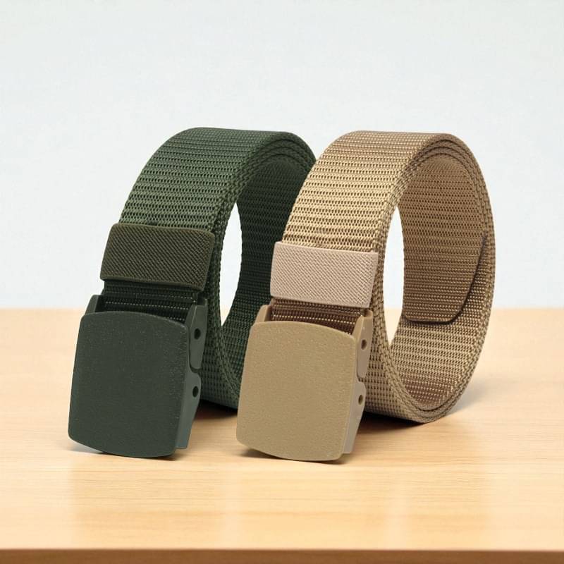     			Generic - Multi Canvas Men's Casual Belt ( Pack of 2 )