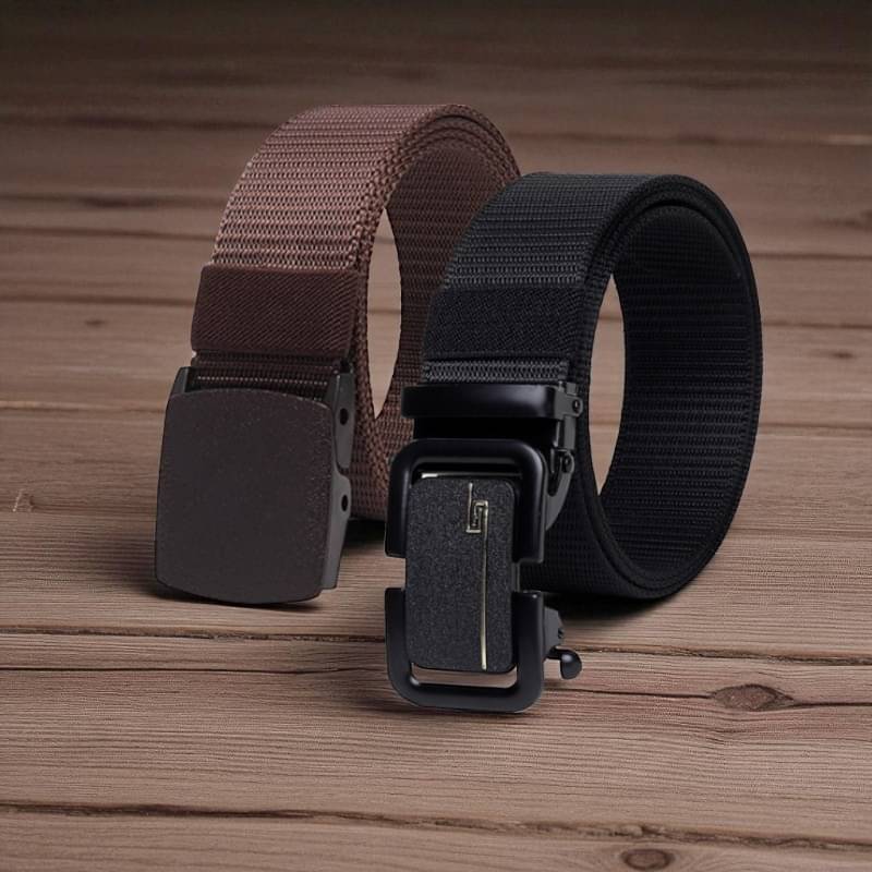 Generic - Multi Canvas Men's Casual Belt ( Pack of 2 ) Generic - Multi Canvas Men's Casual Belt ( Pack of 2 )