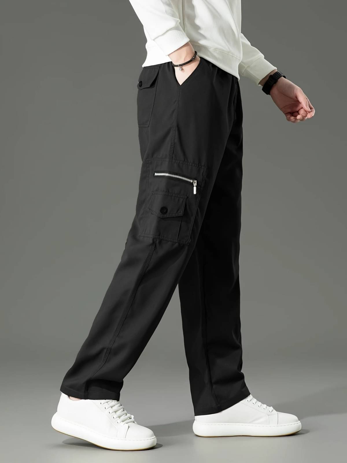 Greenflair Black Cotton Men's Drop Crotch Pants ( Pack of 1 ) Greenflair Black Cotton Men's Drop Crotch Pants ( Pack of 1 )