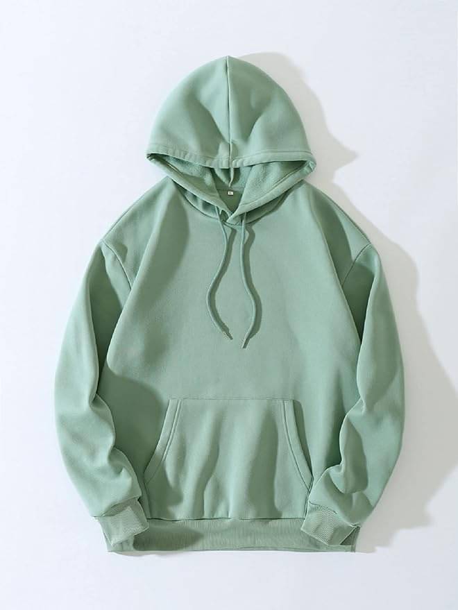     			Greenflair Fleece Hooded Men's Sweatshirt - Sea Green ( Pack of 1 )