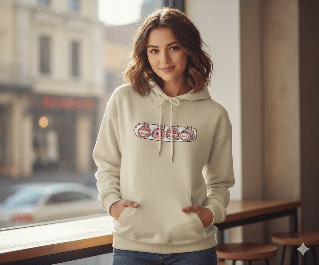 HARPITA Women Fleece Hooded Sweatshirt For Light Winters ( Brown ) HARPITA Women Fleece Hooded Sweatshirt For Light Winters ( Brown )