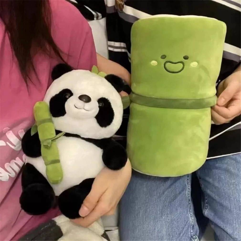     			HELLOBEAR Cute Bamboo Panda Plush Toy - Kawaii Soft Teddy for Kids/Girls/Boys, Gift  - 32 cm (Multicolor)