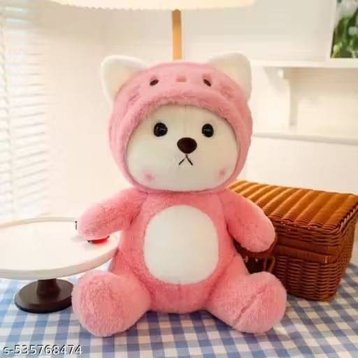     			HELLOBEAR Cute Pink Plush Teddy Soft Toy for Kids  - 30 cm (Pink)