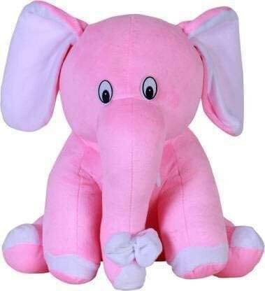     			HELLOBEAR Elephant Stuffed Soft Toy for Kids |Soft Toy for Baby Boys/Girls (Pink-25 Cm)  - 25 cm (Pink)