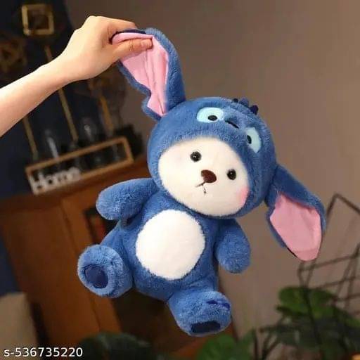     			HELLOBEAR Hoodie Teddy Bear Soft Toy Cute Navy Blue Plush Stuffed Convertible Gift  - 30 mm (Multicolor)
