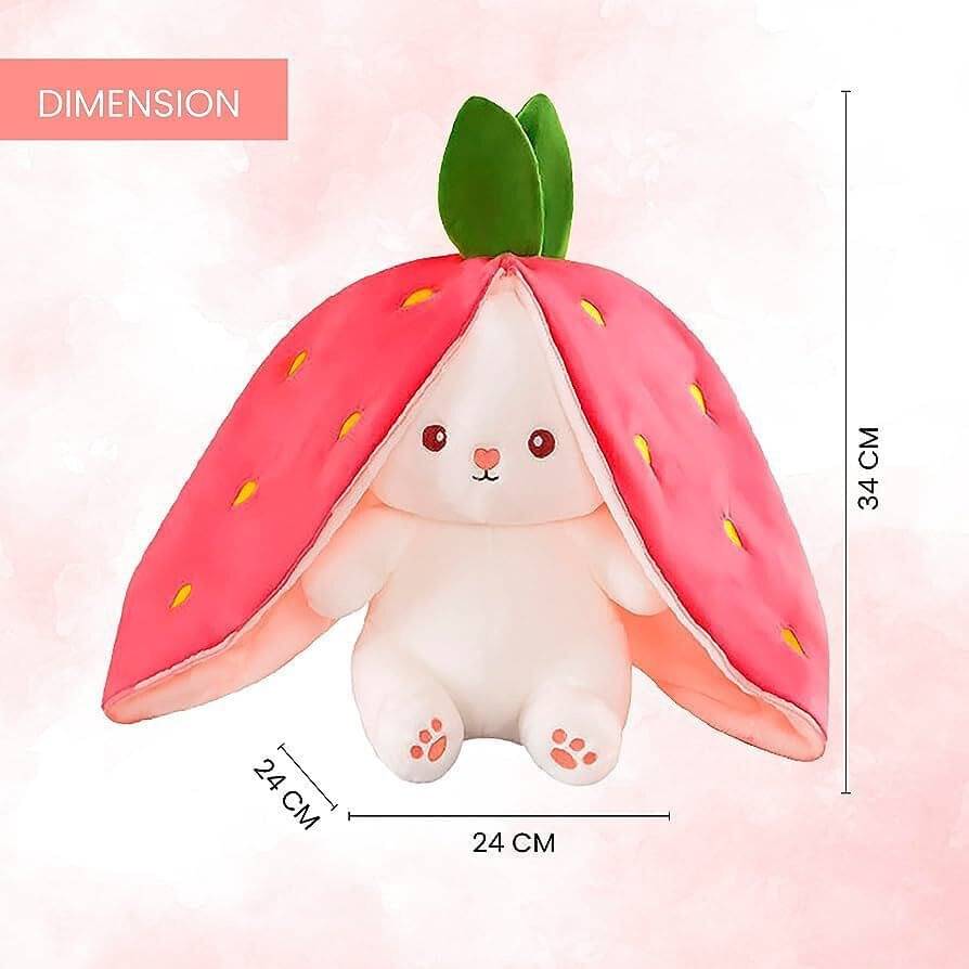     			HELLOBEAR Premium Quality Bunny Plush Toy, Reversible Bunny Design Soft Toy  - 32 cm (Multicolor)
