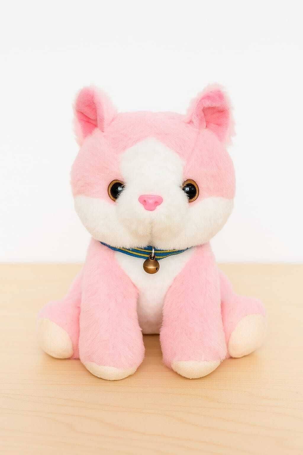     			HELLOBEAR Premium Quality Cute Cat Stuffed Plush For Kids  - 25 cm (Pink)