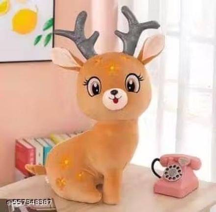     			HELLOBEAR Premium Quality Soft Sitting Deer Stuffed Toy  - 30 cm (Brown)