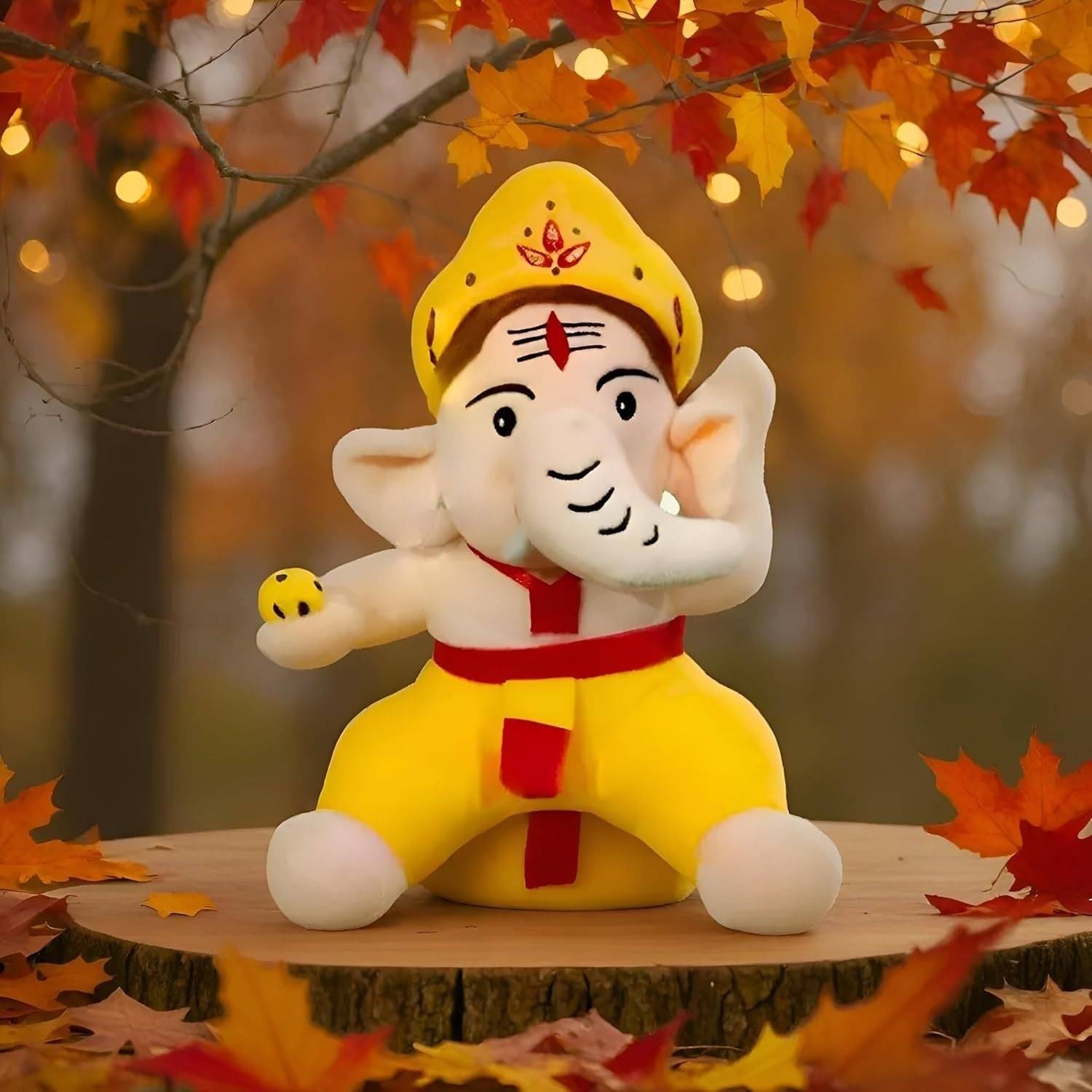 HELLOBEAR Sitting Bal Ganesh Huggable Plush Toy Perfect for Kids  - 12 cm (Yellow)     			HELLOBEAR Sitting Bal Ganesh Huggable Plush Toy Perfect for Kids  - 12 cm (Yellow)