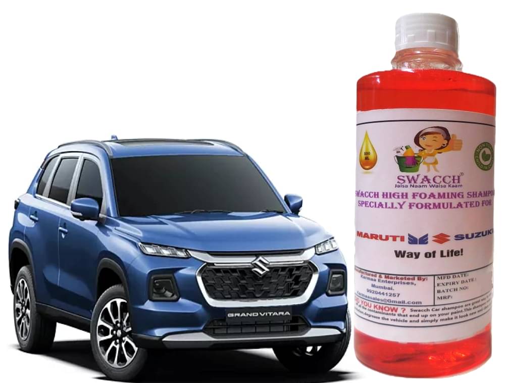 High Foaming Car Shampoo Formulated For Maruti Suzuki Grand Vitara I Non-Toxic Formula I Ph Balanced I Super Saver Pack I Premium Wax Formulation I Glossy & Shine I 500ml High Foaming Car Shampoo Formulated For Maruti Suzuki Grand Vitara I Non-Toxic Formula I Ph Balanced I Super Saver Pack I Premium Wax Formulation I Glossy & Shine I 500ml