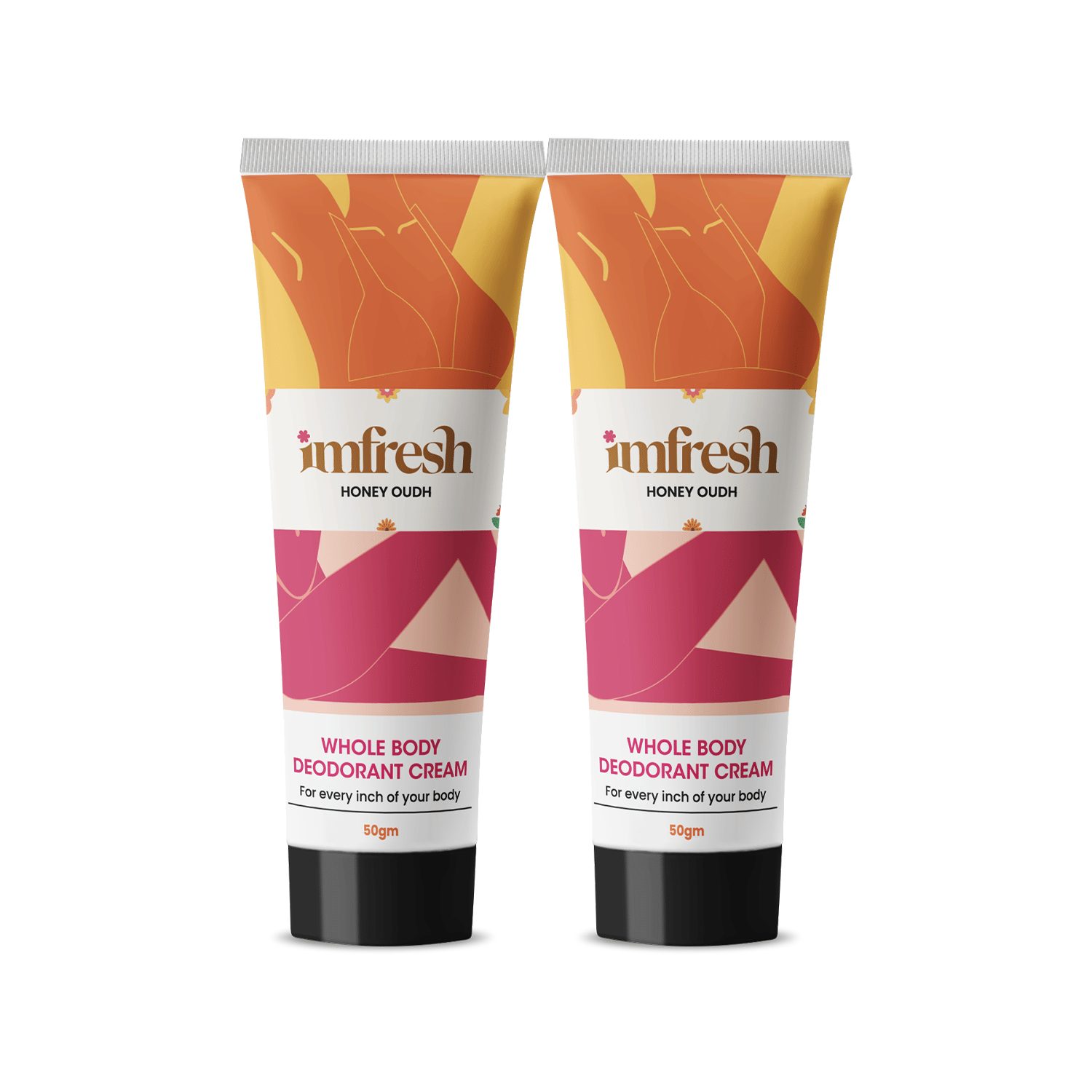     			IMFRESH Honey Oudh Deodorant Cream Deodorant Cream for Unisex 100 gm ( Pack of 2 )