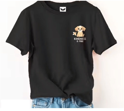 INFIRAX Women Cotton Regular Fit Round Neck T-Shirt ( Black ) INFIRAX Women Cotton Regular Fit Round Neck T-Shirt ( Black )