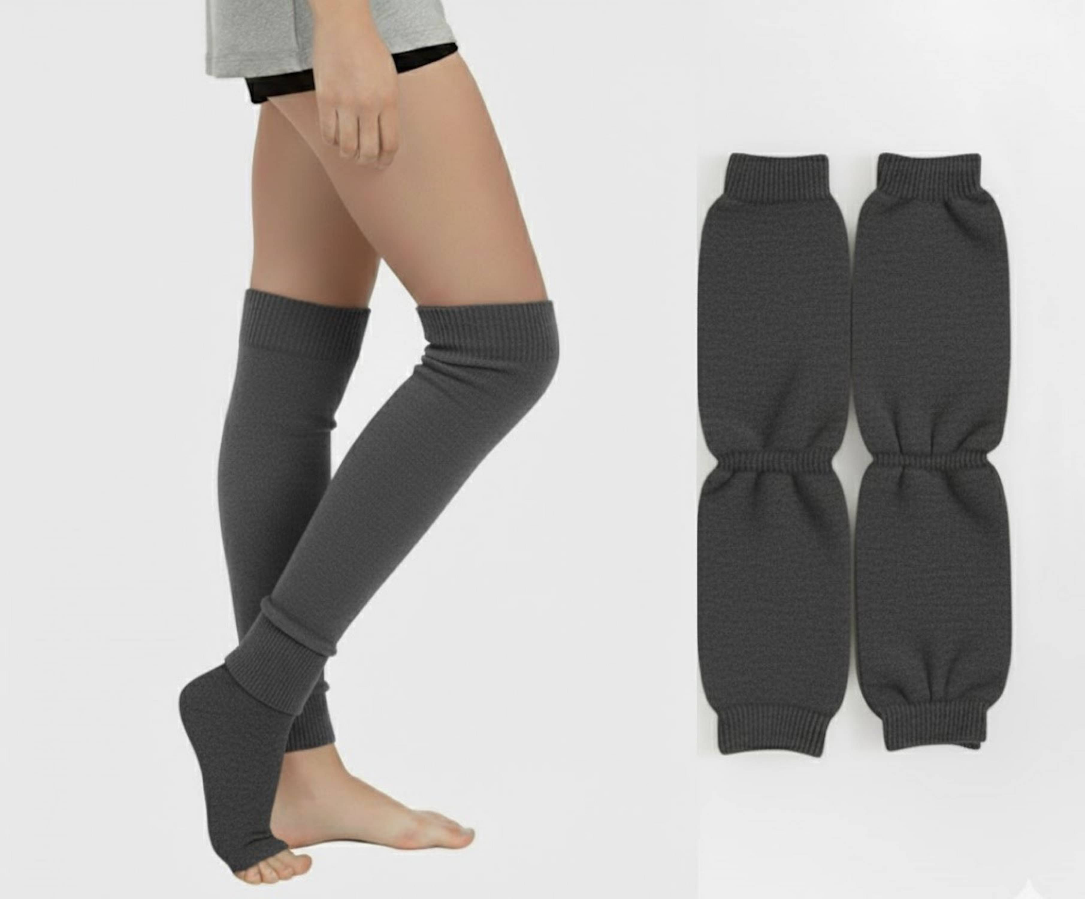     			Infispace Pack of 1 Unisex Woollen Leg Warmer ( Gray )