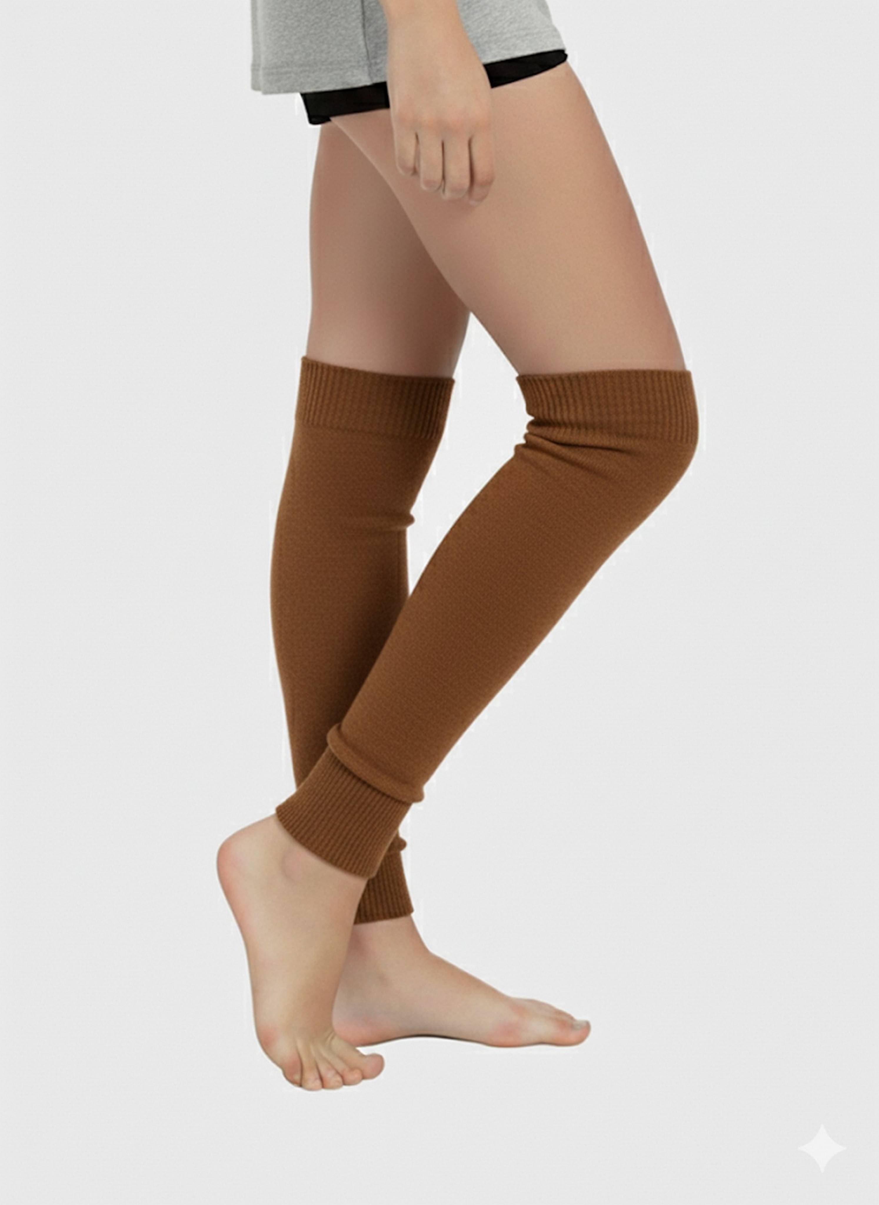     			Infispace Pack of 1 Unisex Woollen Leg Warmer ( Brown )