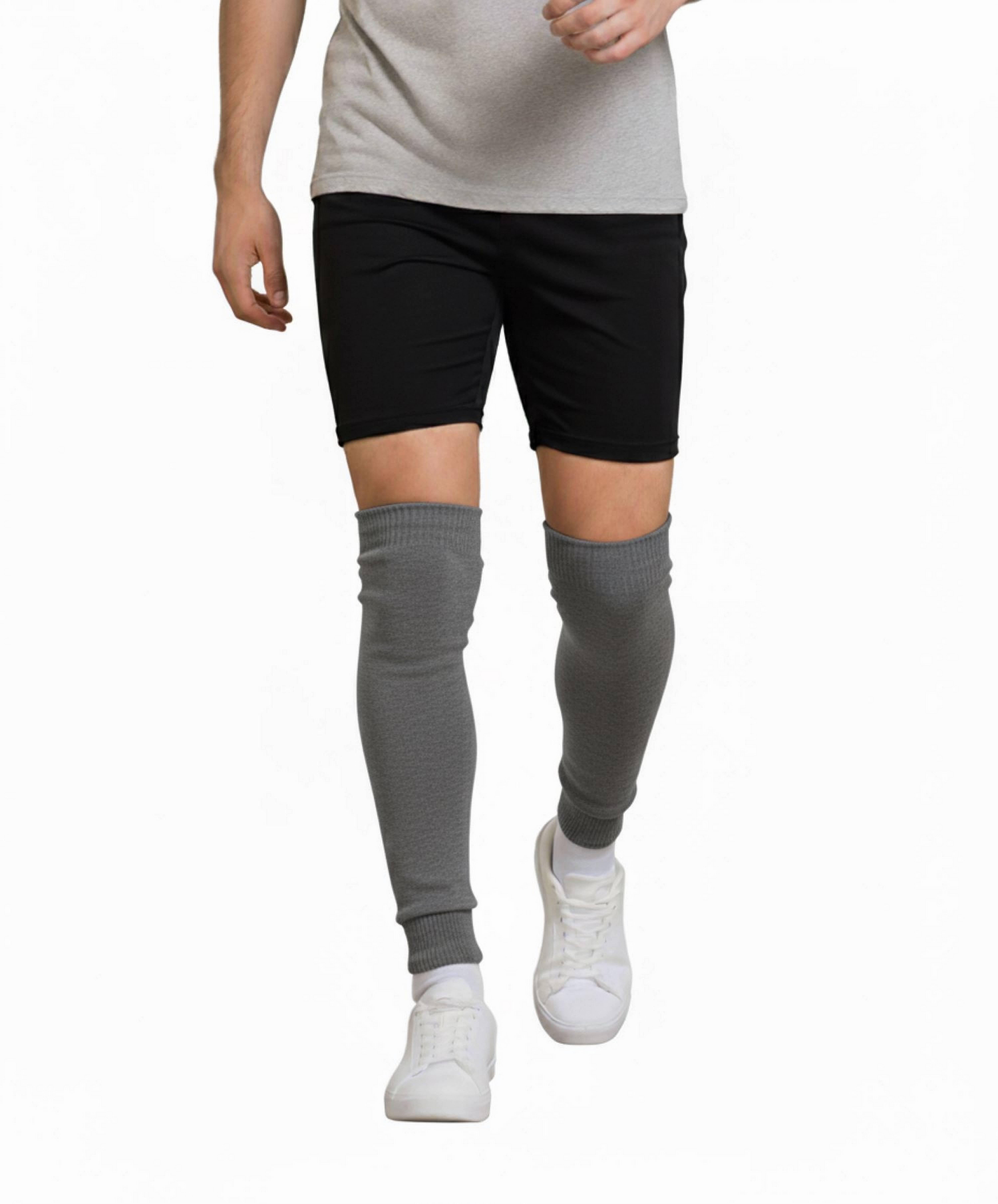    			Infispace Pack of 1 Unisex Woollen Leg Warmer ( Gray )