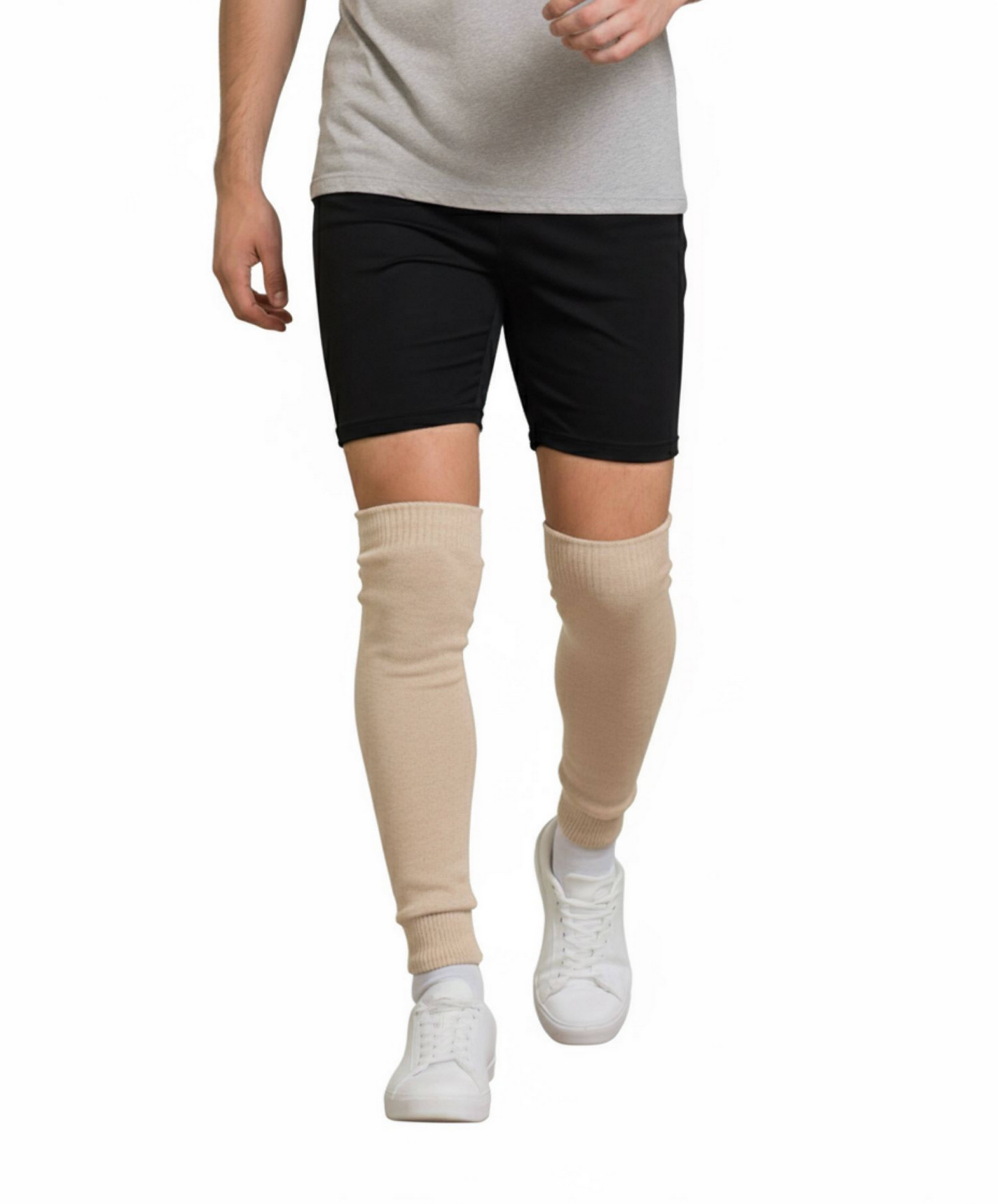     			Infispace Pack of 1 Unisex Woollen Leg Warmer ( Beige )
