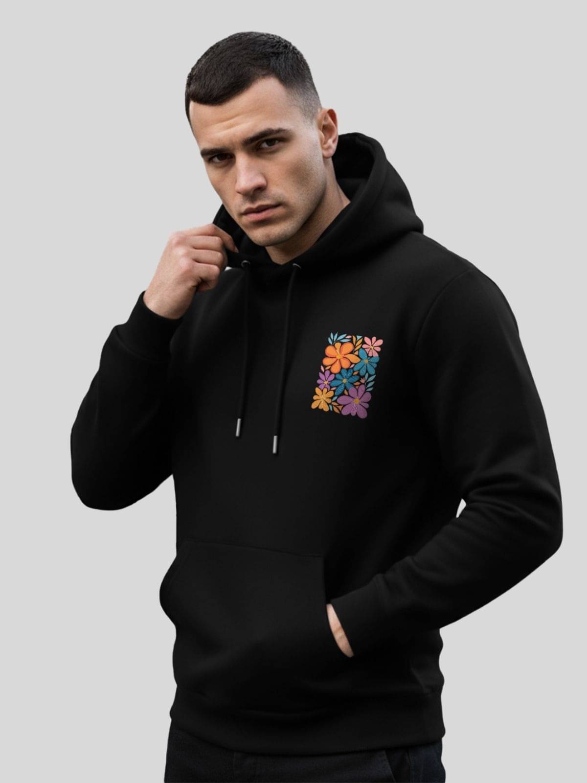 Kanhuzzz Fleece Hooded Men's Sweatshirt - Black ( Pack of 1 )     			Kanhuzzz Fleece Hooded Men's Sweatshirt - Black ( Pack of 1 )