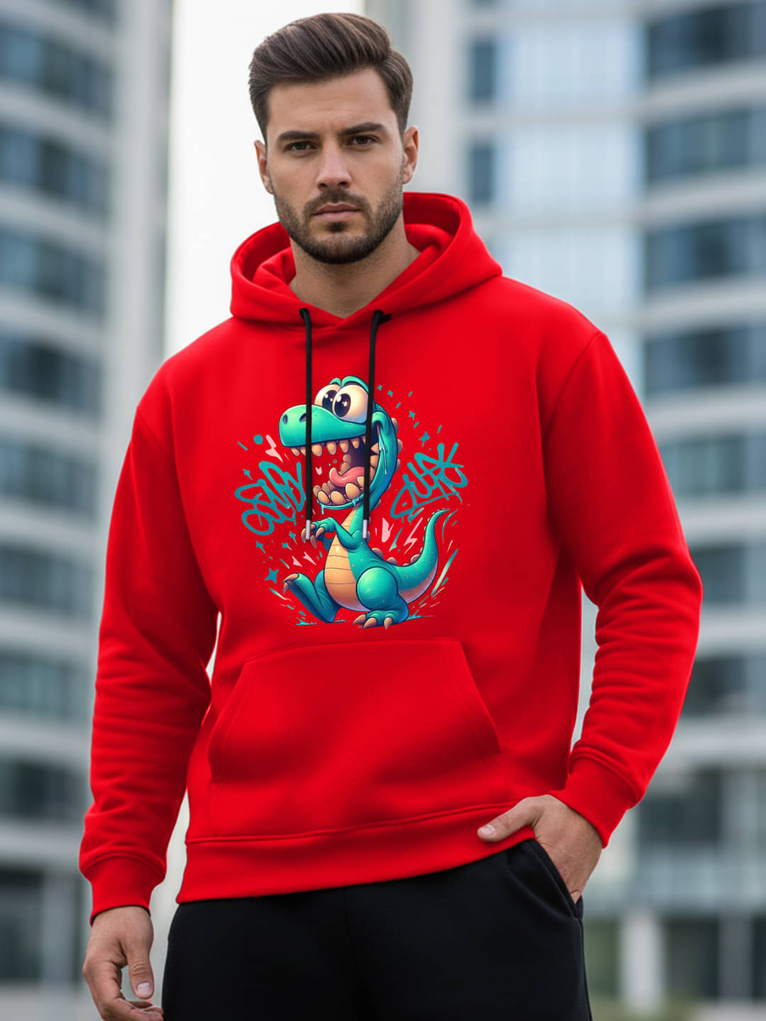 Kanhuzzz Fleece Hooded Men's Sweatshirt - Red ( Pack of 1 )     			Kanhuzzz Fleece Hooded Men's Sweatshirt - Red ( Pack of 1 )