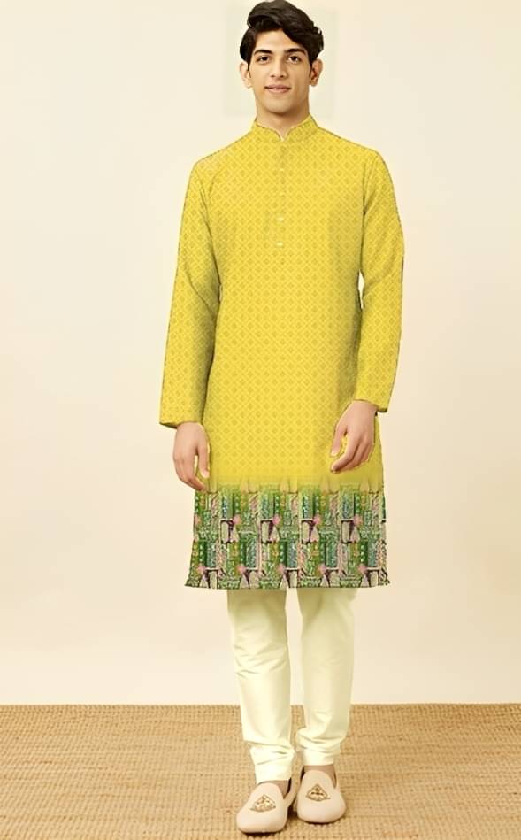 LAXBON Yellow Cotton Men's Regular Kurta ( Pack of 1 ) LAXBON Yellow Cotton Men's Regular Kurta ( Pack of 1 )
