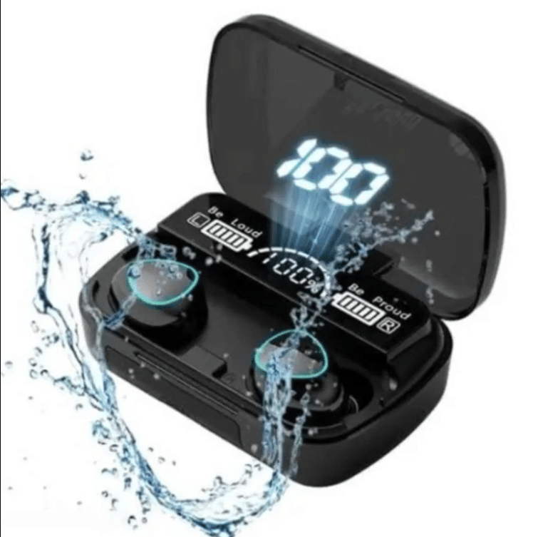     			M10 POWER Bluetooth True Wireless (TWS) In Ear 30 Hours Playback Fast charging IPX4(Splash & Sweat Proof) Black