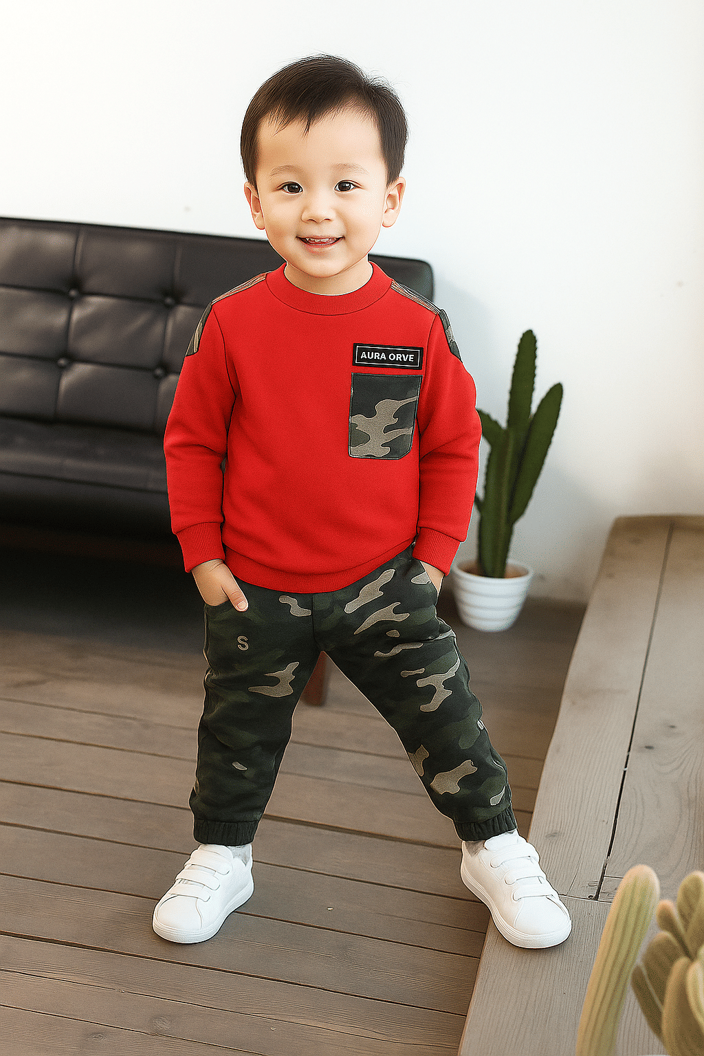 Mona B Pack of 1 Unisex Cotton Blend T-Shirt & Jeans Set ( Red ) Mona B Pack of 1 Unisex Cotton Blend T-Shirt & Jeans Set ( Red )