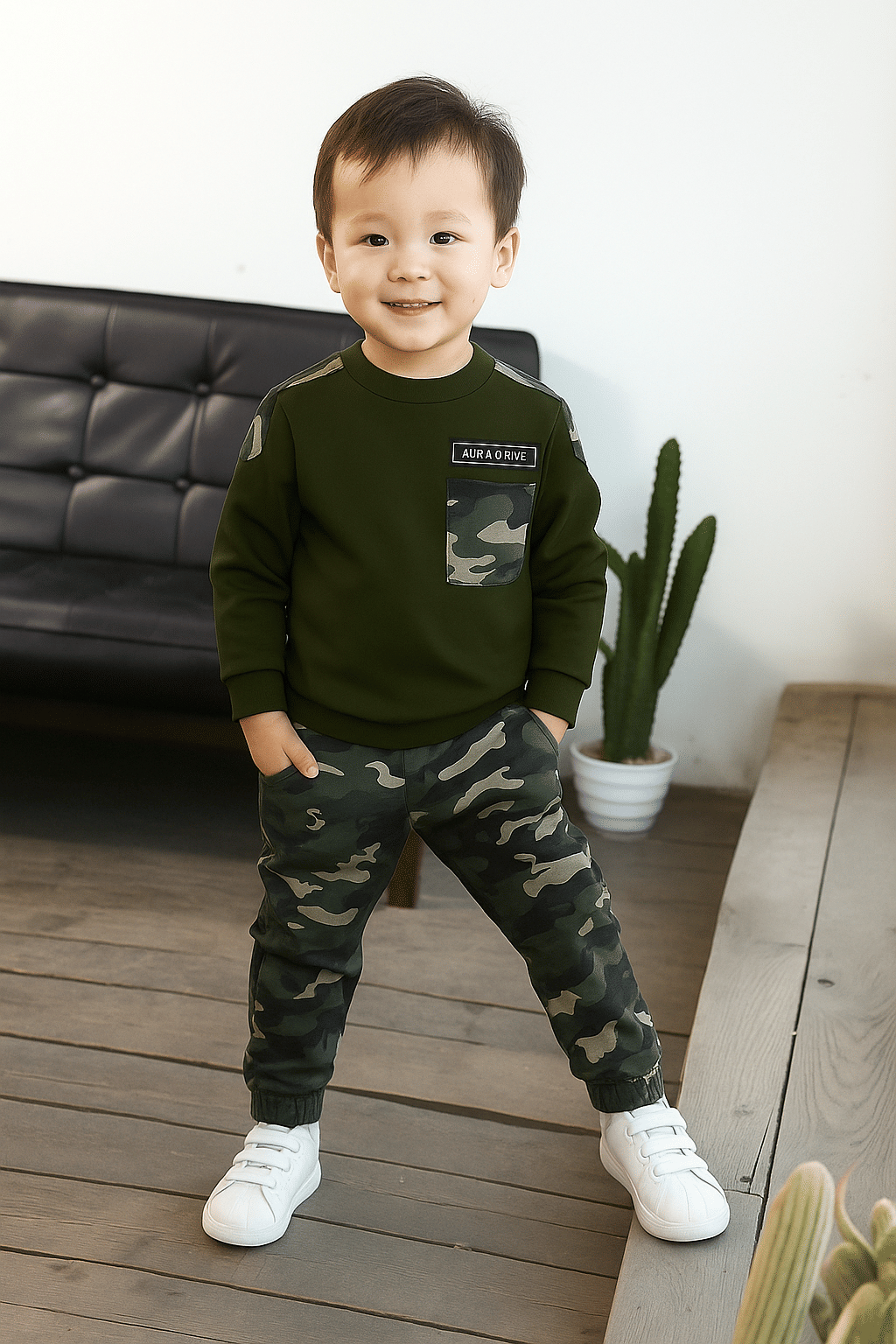 Mona B Pack of 1 Unisex Cotton Blend T-Shirt & Jeans Set ( Green ) Mona B Pack of 1 Unisex Cotton Blend T-Shirt & Jeans Set ( Green )