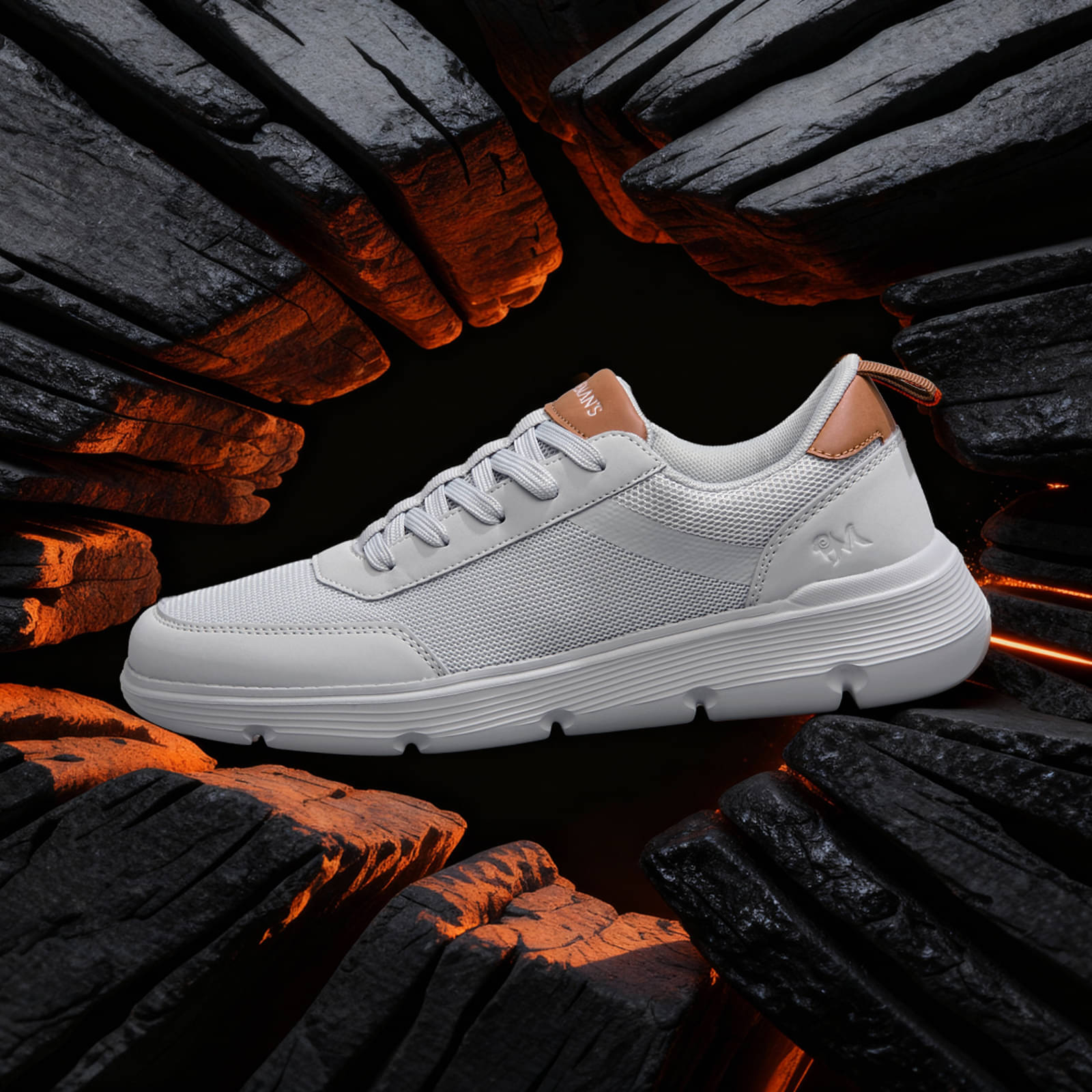     			Neemans Light Grey Men's Sports Running Shoes