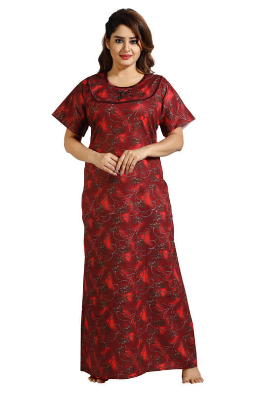 Nighty king Cotton Blend Solid Women Regular Nighty ( Multicolor 1 )     			Nighty king Cotton Blend Solid Women Regular Nighty ( Multicolor 1 )