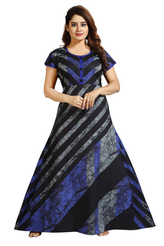 Nighty king Cotton Blend Solid Women Regular Nighty ( Multicolor 1 ) Nighty king Cotton Blend Solid Women Regular Nighty ( Multicolor 1 )