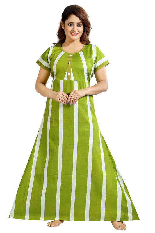 Nighty king Cotton Blend Solid Women Regular Nighty ( Multicolor 1 )     			Nighty king Cotton Blend Solid Women Regular Nighty ( Multicolor 1 )