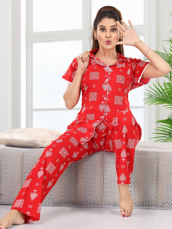     			Nighty king Cotton Blend Solid Women Regular Nighty ( Multicolor 1 )
