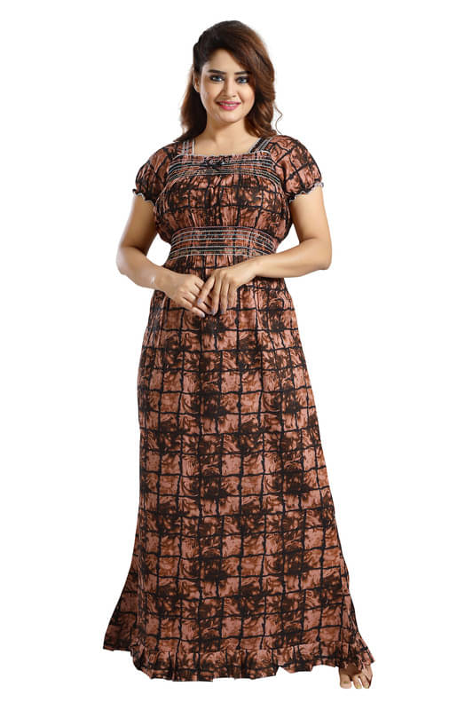 Nighty king Cotton Blend Solid Women Regular Nighty ( Multicolor 1 )     			Nighty king Cotton Blend Solid Women Regular Nighty ( Multicolor 1 )
