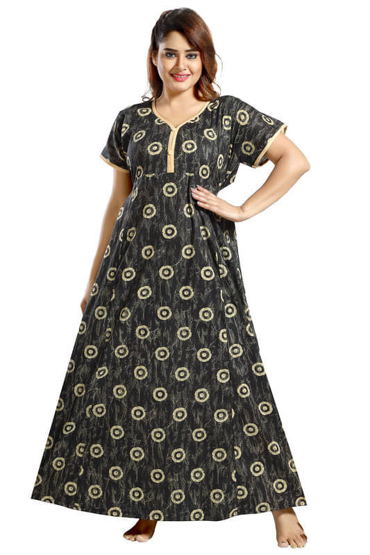 Nighty king Cotton Blend Solid Women Regular Nighty ( Multicolor 1 ) Nighty king Cotton Blend Solid Women Regular Nighty ( Multicolor 1 )