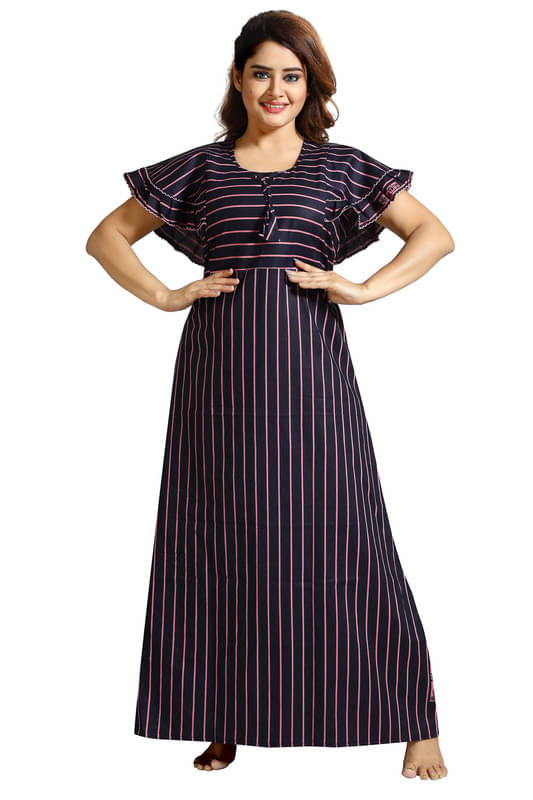 Nighty king Cotton Blend Solid Women Regular Nighty ( Multicolor 1 ) Nighty king Cotton Blend Solid Women Regular Nighty ( Multicolor 1 )