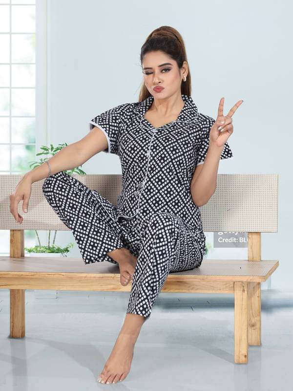 Nighty king Cotton Blend Solid Women Regular Nighty ( Multicolor 1 )     			Nighty king Cotton Blend Solid Women Regular Nighty ( Multicolor 1 )