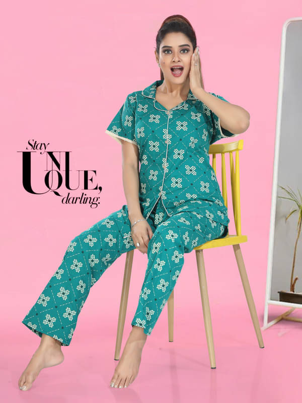 Nighty king Cotton Blend Solid Women Regular Nighty ( Multicolor 1 )     			Nighty king Cotton Blend Solid Women Regular Nighty ( Multicolor 1 )