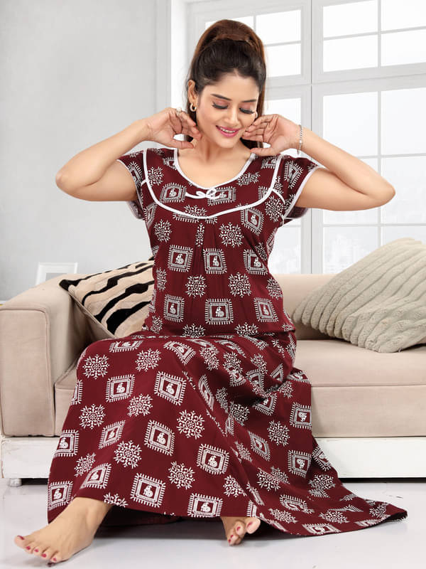 Nighty king Cotton Blend Solid Women Regular Nighty ( Multicolor 1 ) Nighty king Cotton Blend Solid Women Regular Nighty ( Multicolor 1 )