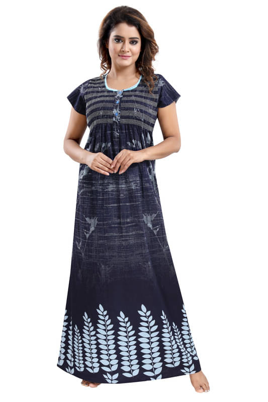 Nighty king Cotton Blend Solid Women Regular Nighty ( Multicolor 1 ) Nighty king Cotton Blend Solid Women Regular Nighty ( Multicolor 1 )