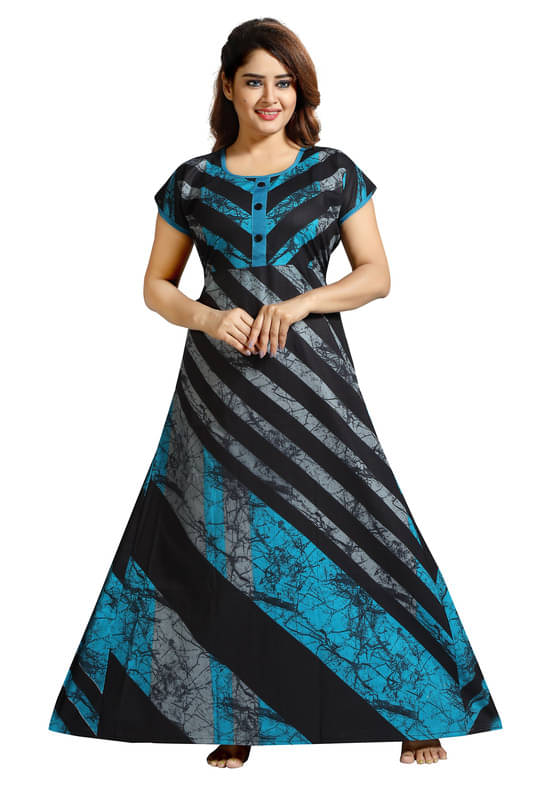 Nighty king Cotton Blend Solid Women Regular Nighty ( Multicolor 1 ) Nighty king Cotton Blend Solid Women Regular Nighty ( Multicolor 1 )