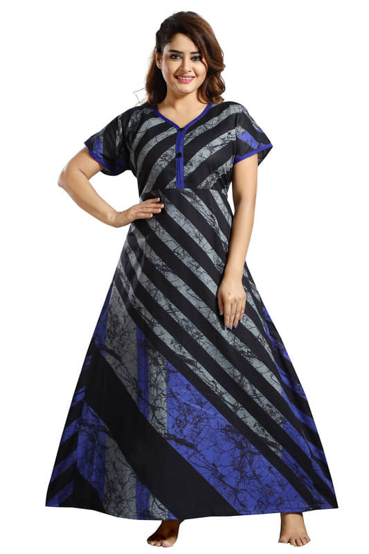 Nighty king Cotton Blend Solid Women Regular Nighty ( Multicolor 1 ) Nighty king Cotton Blend Solid Women Regular Nighty ( Multicolor 1 )