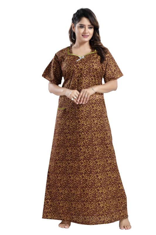 Nighty king Cotton Blend Solid Women Regular Nighty ( Multicolor 1 )     			Nighty king Cotton Blend Solid Women Regular Nighty ( Multicolor 1 )