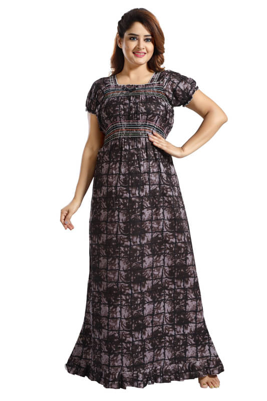 Nighty king Cotton Blend Solid Women Regular Nighty ( Multicolor 1 ) Nighty king Cotton Blend Solid Women Regular Nighty ( Multicolor 1 )