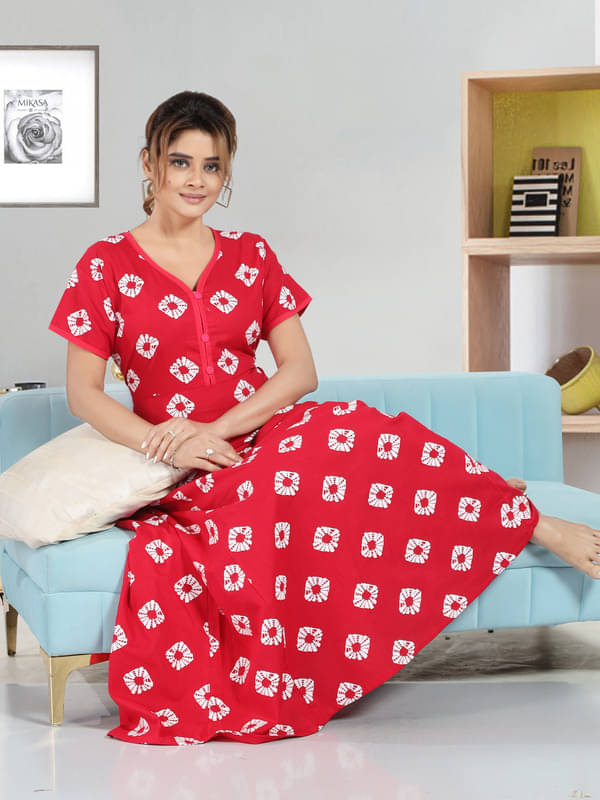 Nighty king Cotton Blend Solid Women Regular Nighty ( Multicolor 1 )     			Nighty king Cotton Blend Solid Women Regular Nighty ( Multicolor 1 )