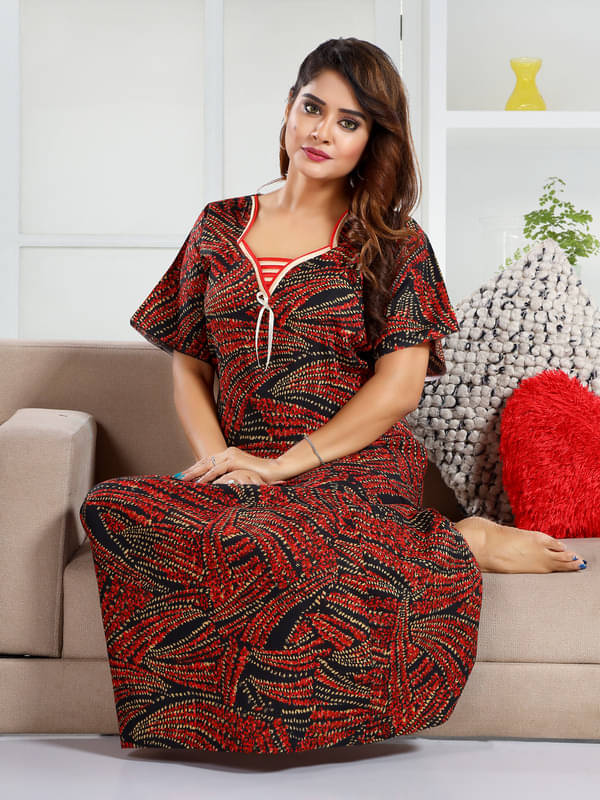 Nighty king Cotton Blend Solid Women Regular Nighty ( Multicolor 1 ) Nighty king Cotton Blend Solid Women Regular Nighty ( Multicolor 1 )