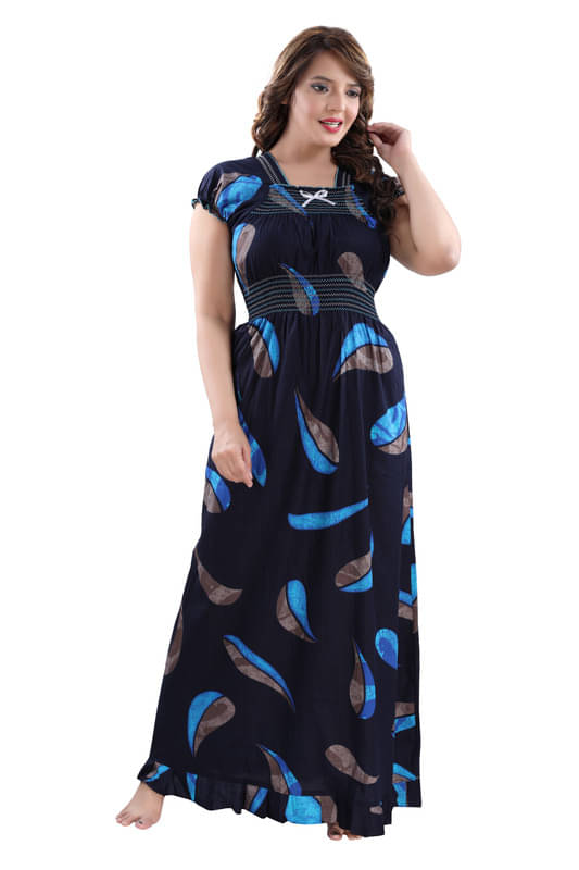 Nighty king Cotton Blend Solid Women Regular Nighty ( Multicolor 1 ) Nighty king Cotton Blend Solid Women Regular Nighty ( Multicolor 1 )
